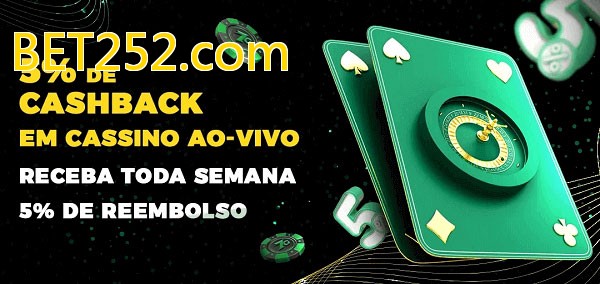 Promoções do cassino ao Vivo BET252.com